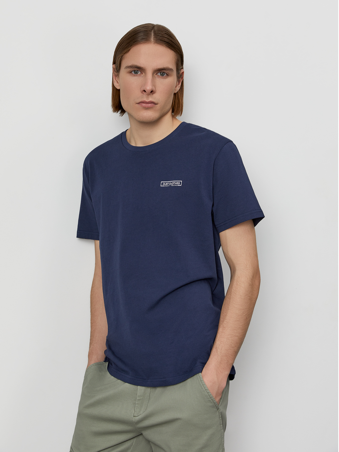 

Футболка мужская Just Clothes 000000420 синяя 52-54 RU, Синий, 000000420