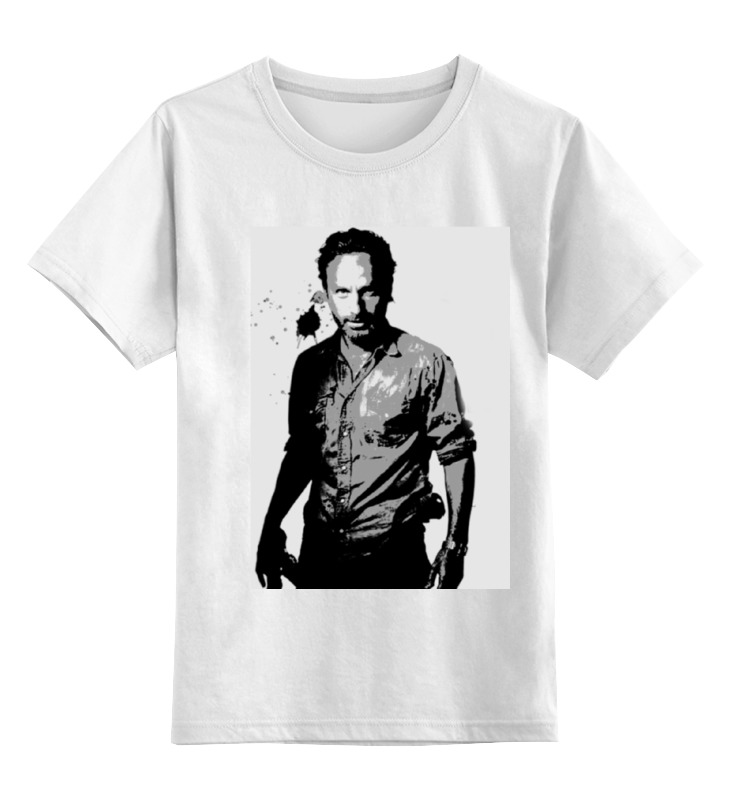 

Футболка детская Printio The walking dead rick цв. белый р. 128, The walking dead rick