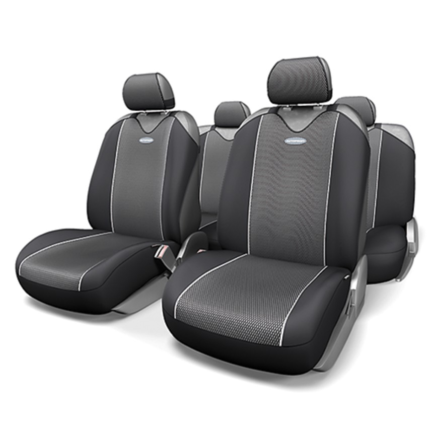 

Autoprofi Чехлы-майки R-902P-BK/GY с закрытыми сиденьями Carbon Plus, Серый, 27881628