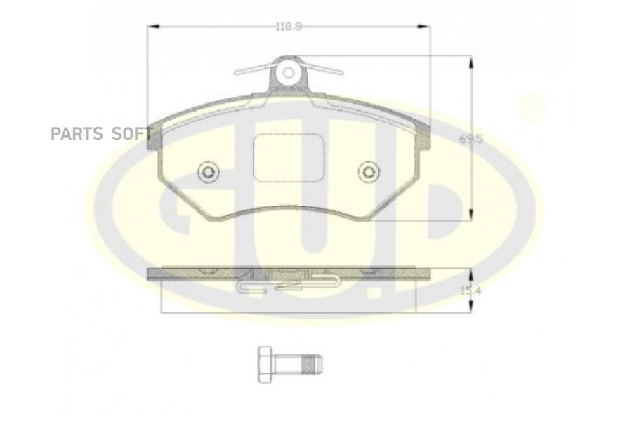 

Колодки пер audi 80/90 79-92. Vw golf iii 91-98/passat 88-96