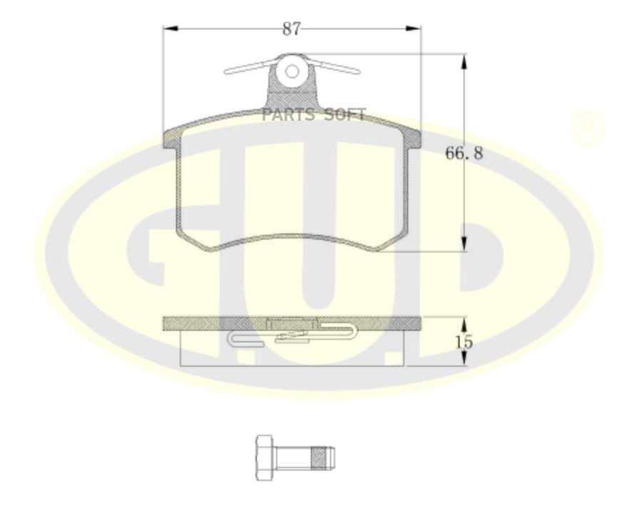 

Колодки зад audi 80/100/a4/a6/a8 -00. Fiat croma 1.6-2.5td 85-96 () GUD GBP013500