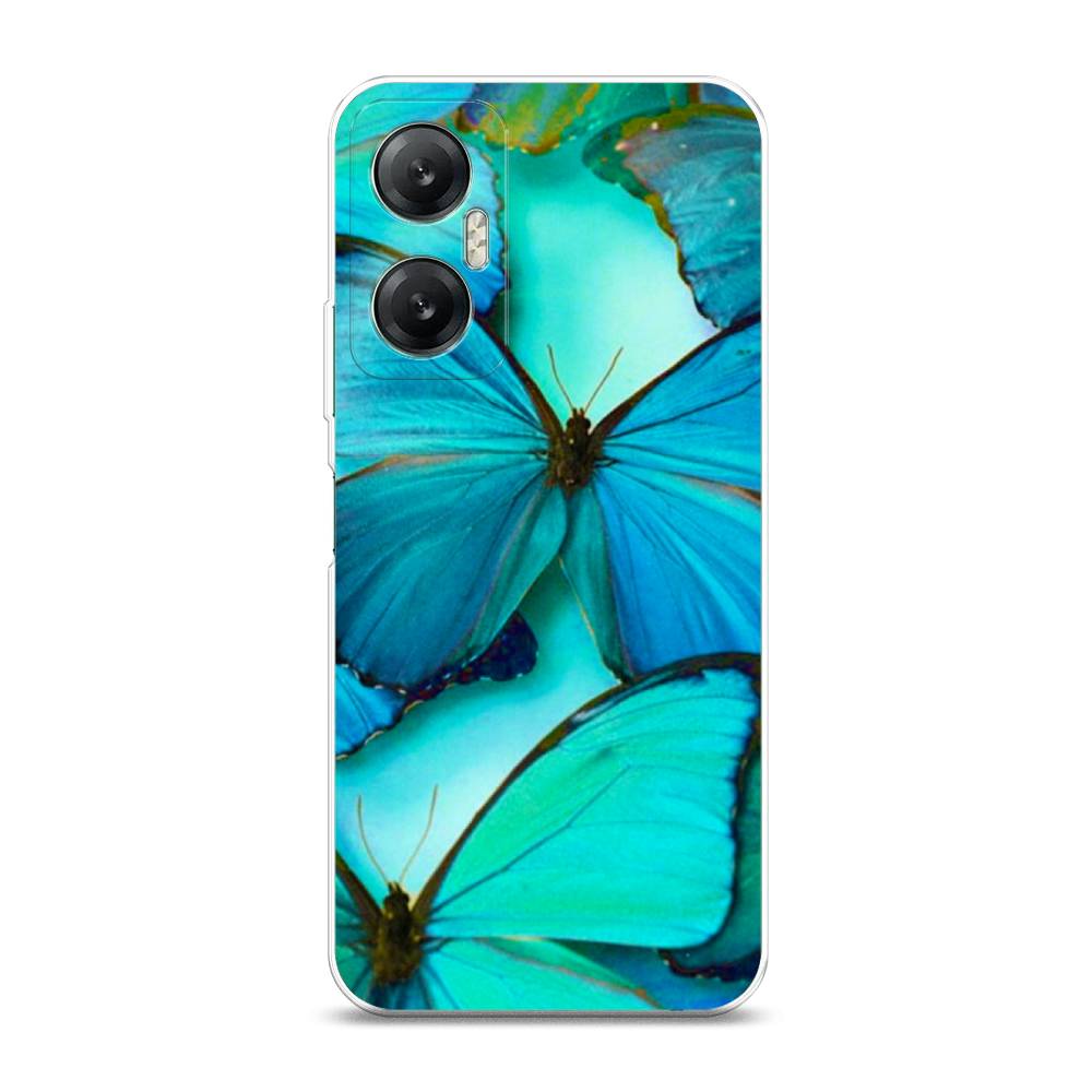 

Чехол Awog на Infinix HOT 20 5G "Неоновые бабочки", Голубой;белый, 3103250-4