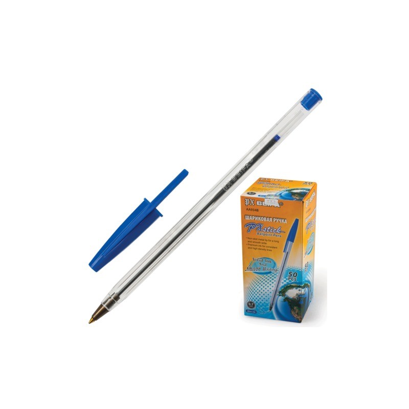 

Ручка шариковая BEIFA PXotick AA934B (Синий (50 шт))