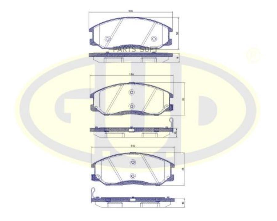 

Колодки Тормозные Передние Hyu Santa Fe 01-/Trajet 01-/Kia Opirus 2.0-2.7/2.0-2.5Td/Crdi