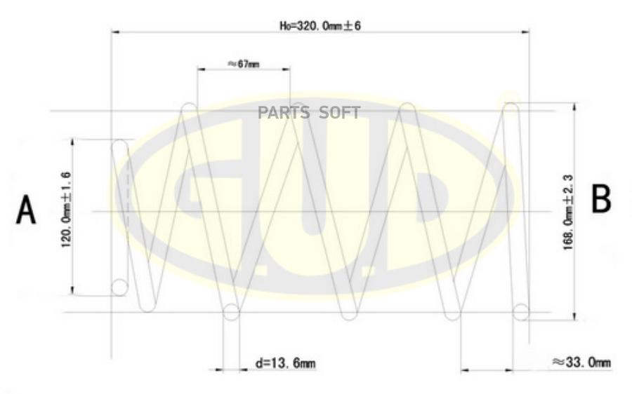 Пружина Перед Hyundai Accent 1416 1105 6628₽