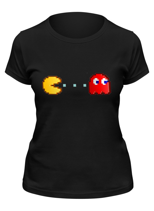 

Футболка женская Printio Pacman черная S, Черный, Pacman