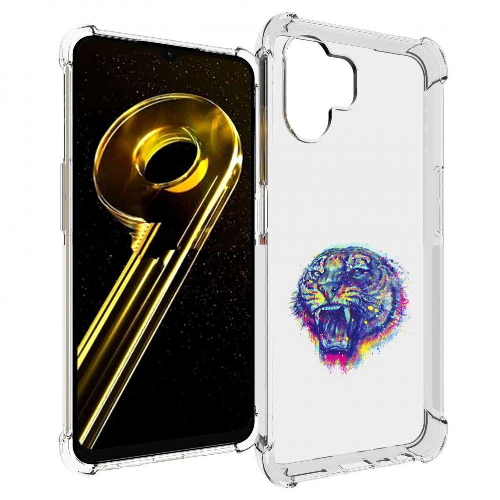 

Чехол бампер MyPads Тигр 2 для Realme 10 5G противоударный, Прозрачный, Tocco
