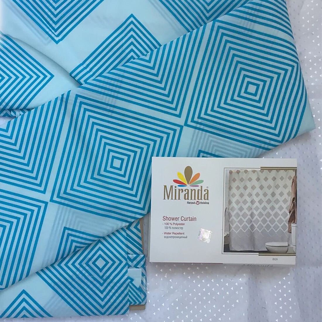 Штора для ванной комнаты MIRANDA 180х200см 1шт