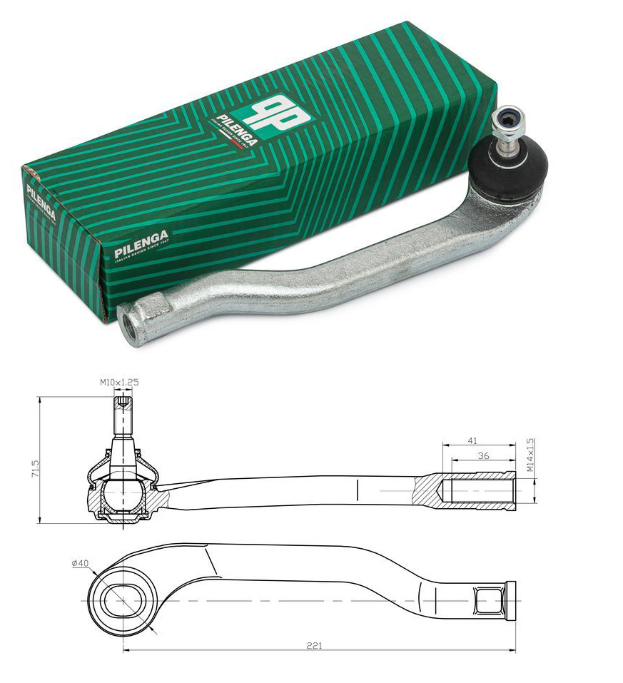 

Наконечник рулевой тяги PILENGA tsp2484