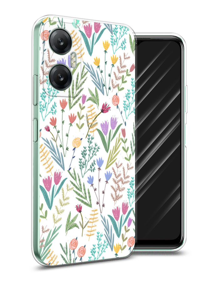 

Чехол Awog на Infinix HOT 20 5G "Полевые цветы рисунок", Белый;зеленый, 3103250-8