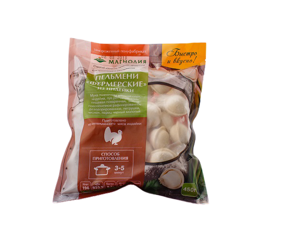 

Пельмени Магнолия Фермерские из индейки 450 г