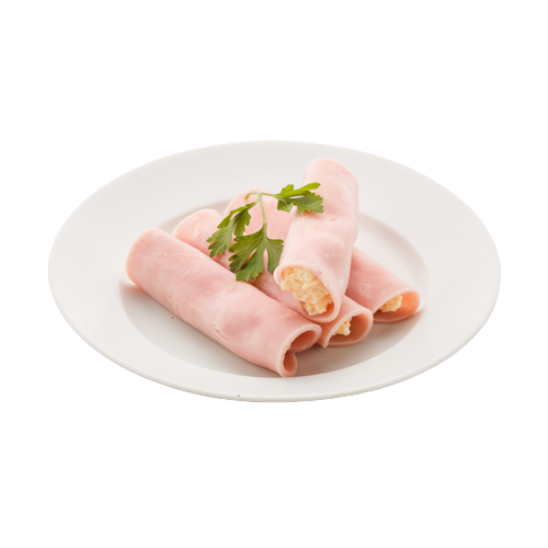 

Ветчинный рулет Магнолия с сыром и чесноком 200 г