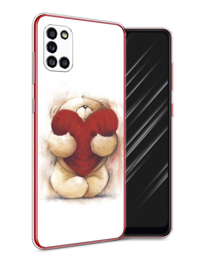 

Чехол Awog на Samsung Galaxy A31 / Самсунг A31 "Мишка с сердцем 1", Разноцветный, 2100350-6