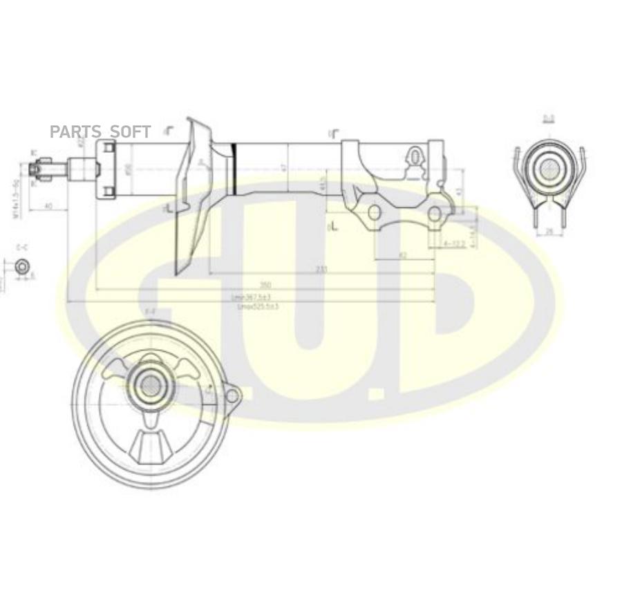 

GUD GSA634811 Амортизатор перед масл vw passat/variant 01/92- ()