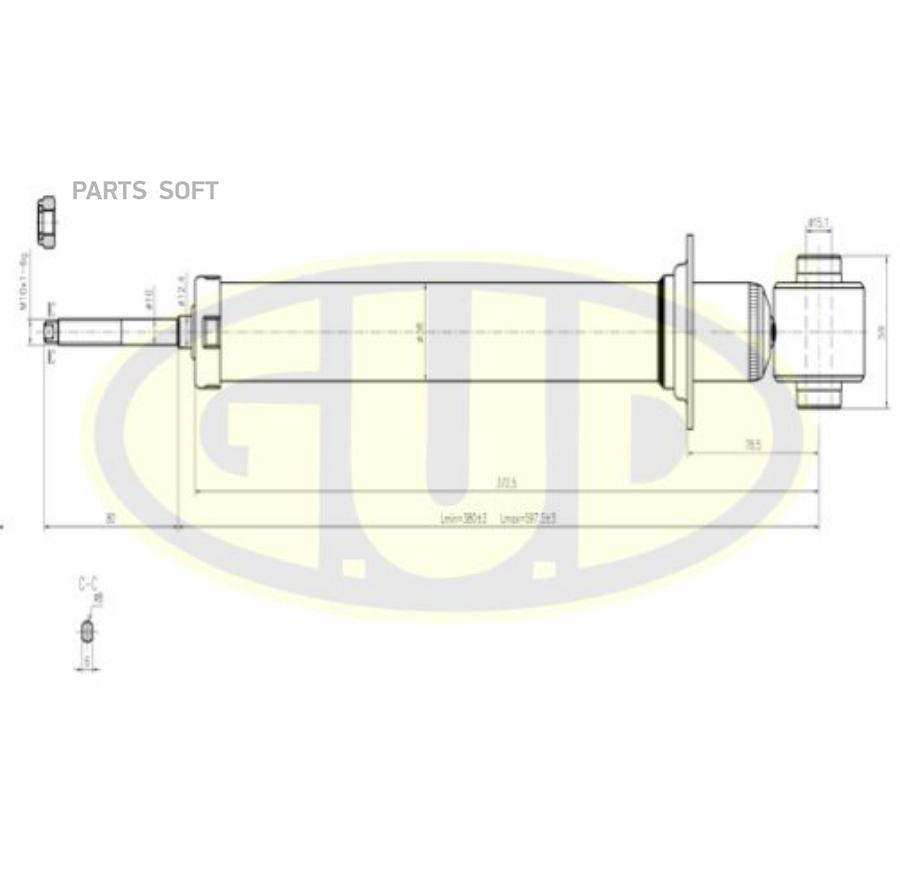 

GUD GSA665501 Амортизатор перед масл opel astra f -98 () 1шт