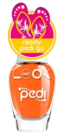 фото Лак для ногтей nail look trends pedi orange flip flops naillook