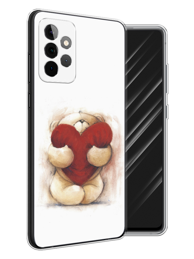 

Чехол Awog на Samsung Galaxy A72 / Самсунг A72 "Мишка с сердцем 1", Разноцветный, 2101950-6