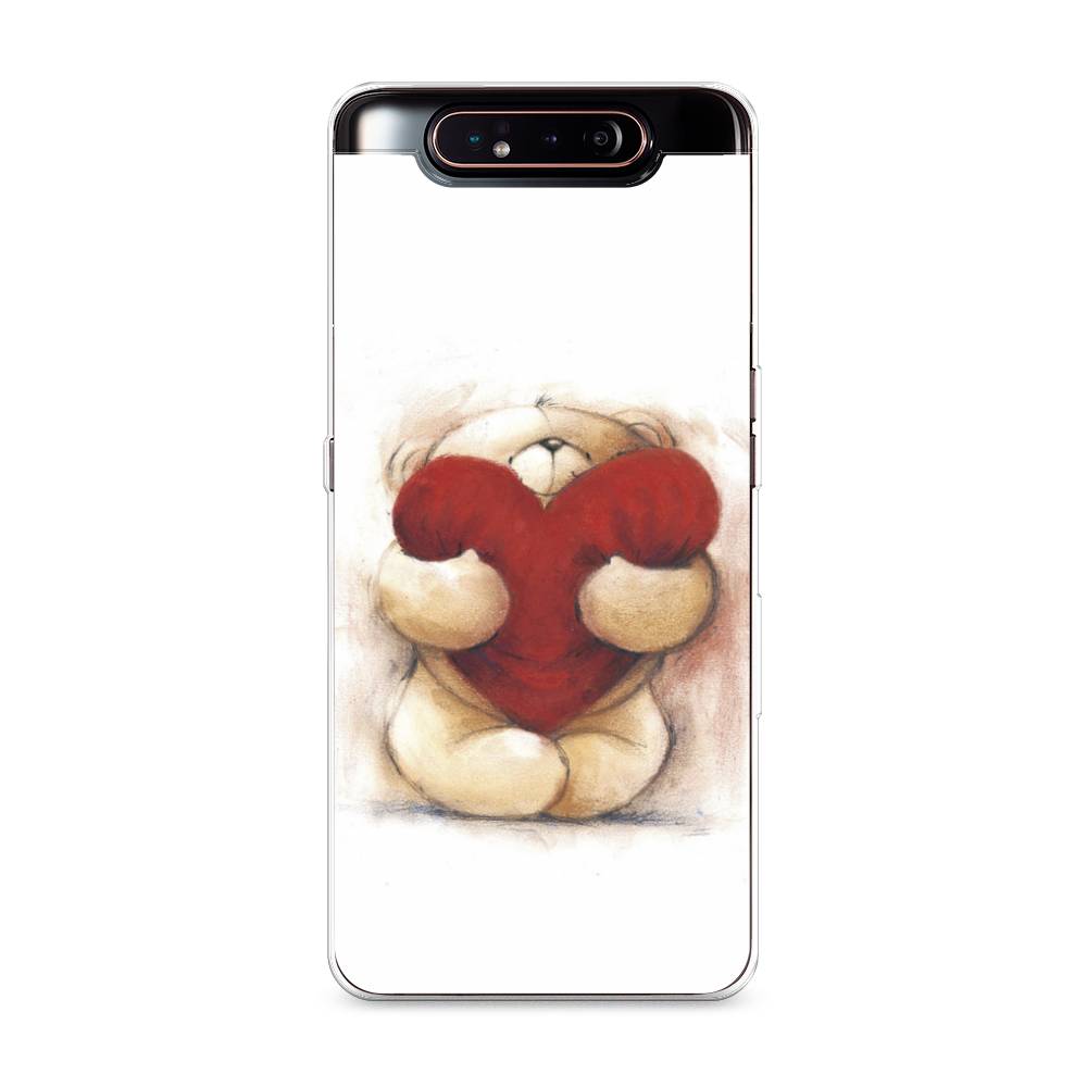 

Чехол Awog на Samsung Galaxy A80 "Мишка с сердцем 1", Разноцветный, 28350-6