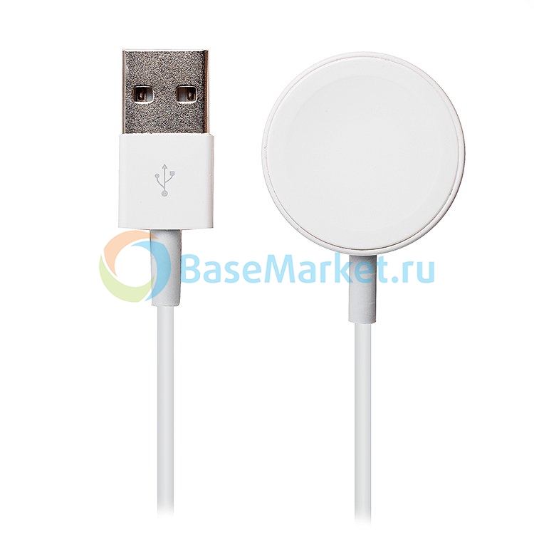 Дата кабель USB BaseMarket для Apple Watch Magnetic (белый)