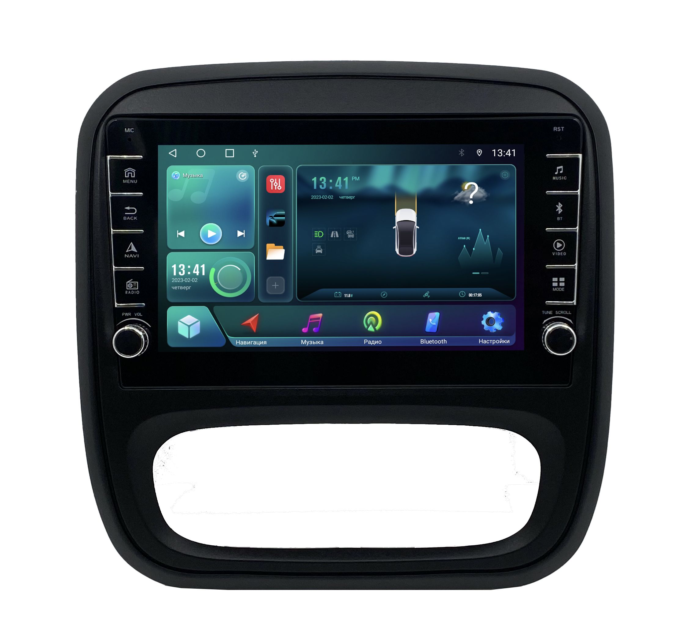 Штатная магнитола ANDROID Renault Trafic3 (2014-2021) , Android 12, 2/16 GB с крутилками М