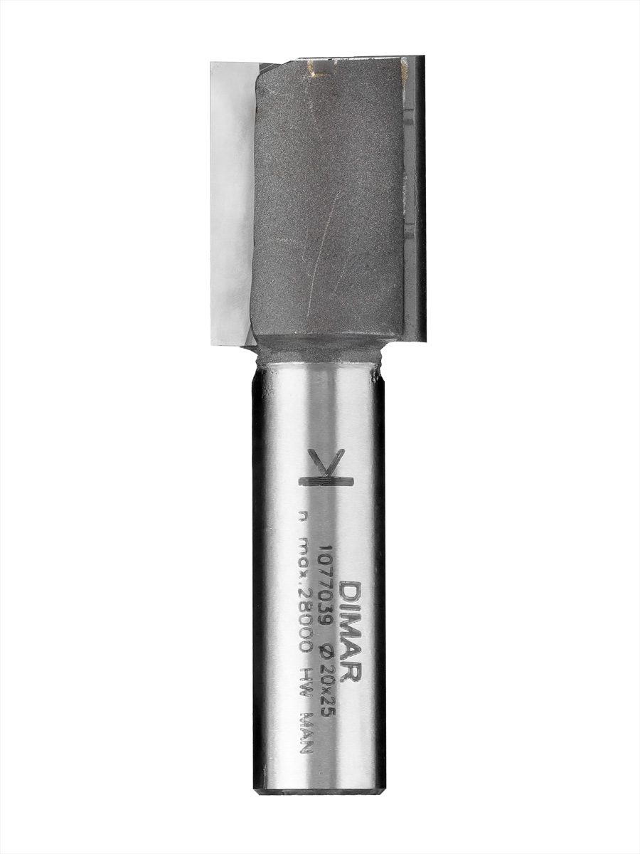 

Фреза DIMAR 1077039 пазовая врезная D20x25 L67 Z2+1 хвостовик 12S,1 077 039, 1077039