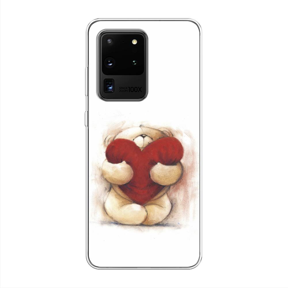 

Чехол Awog на Samsung Galaxy S20 Ultra "Мишка с сердцем 1", Разноцветный, 29450-6