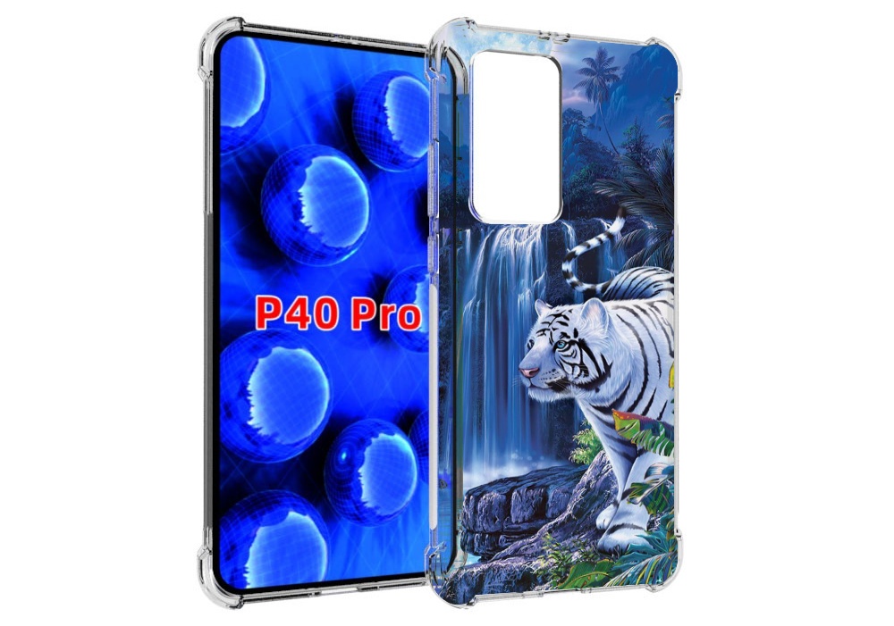 

Чехол MyPads Водопад для Huawei P40 Pro противоударный, Прозрачный, Tocco