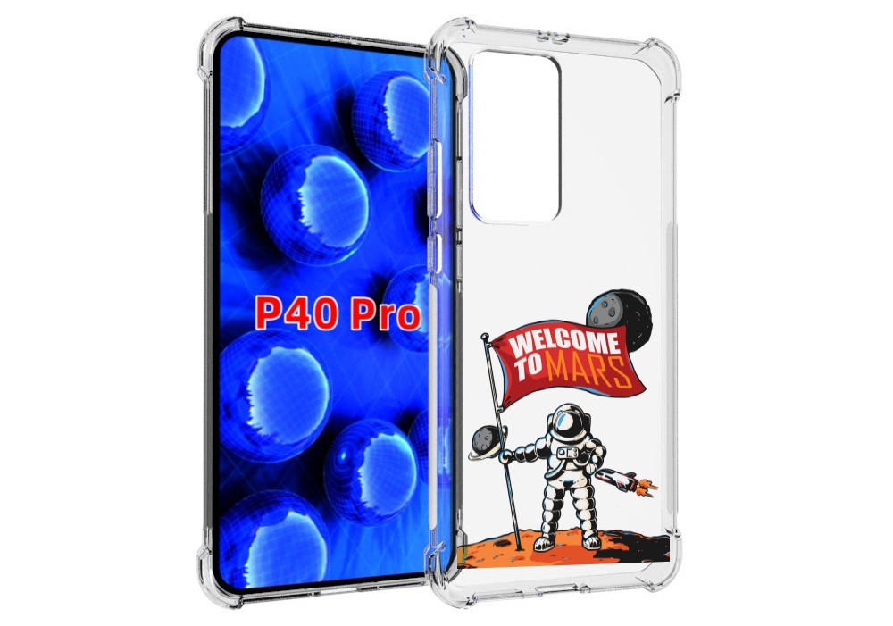 

Чехол MyPads Вэлком-Марс для Huawei P40 Pro противоударный, Прозрачный, Tocco