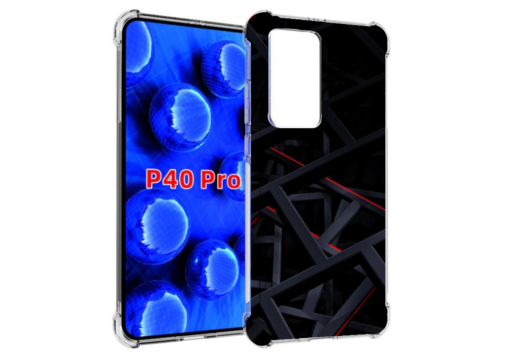 

Чехол MyPads Геометрия для Huawei P40 Pro противоударный, Прозрачный, Tocco