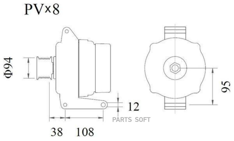 Mahle/knecht генератор 1шт