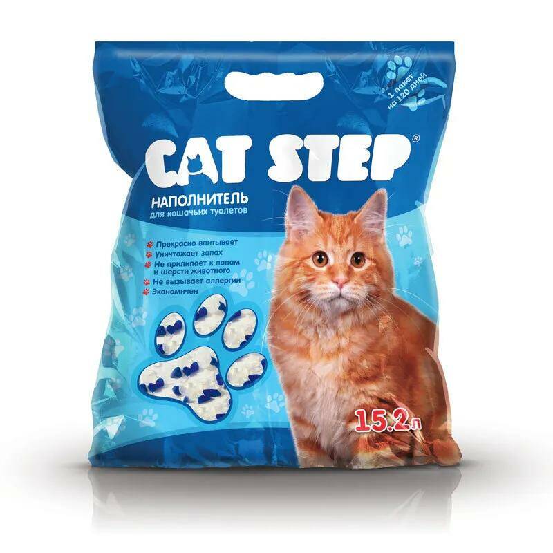 Впитывающий наполнитель Cat Step силикагелевый, 15,2 л