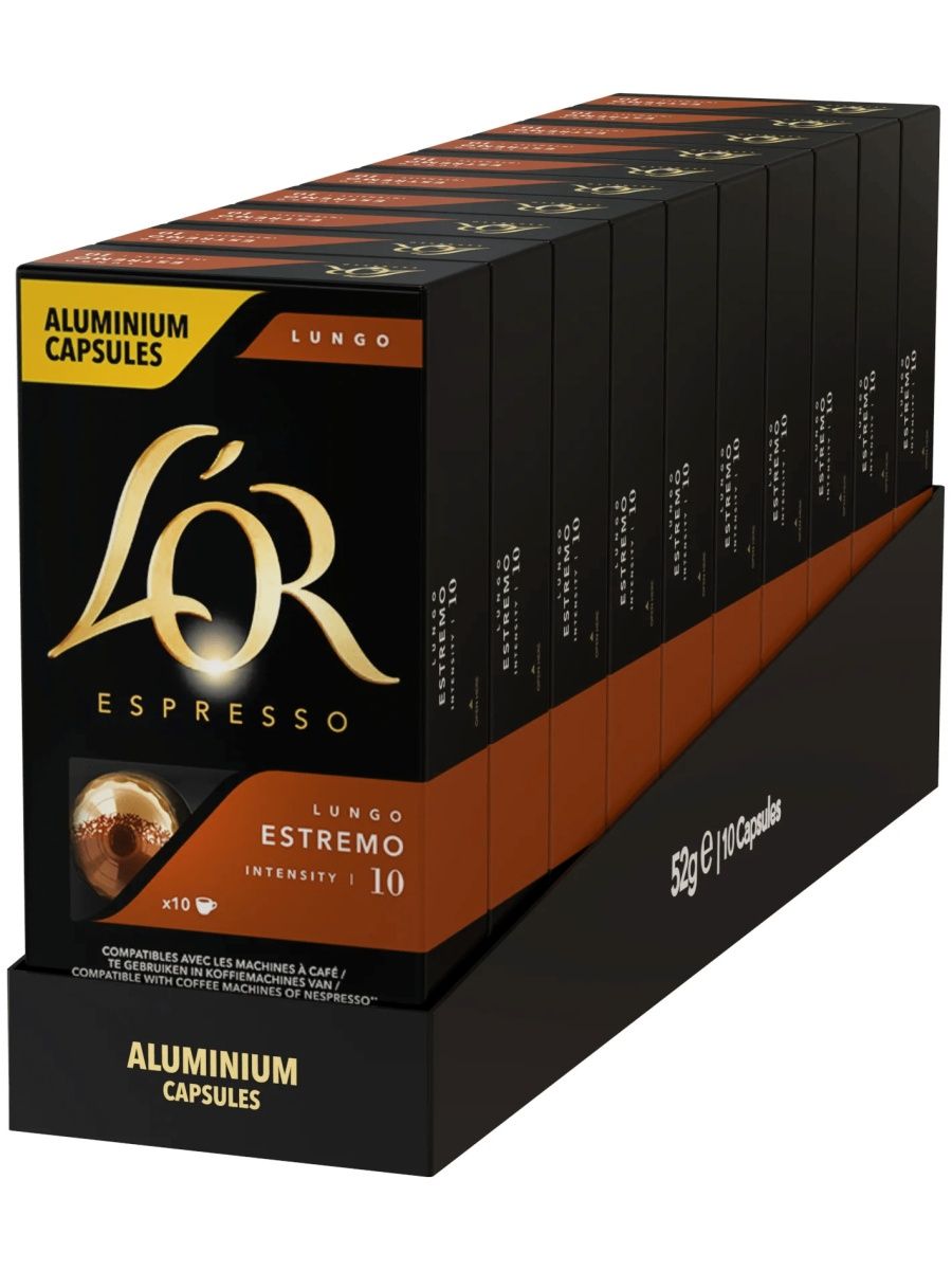 Кофе в капсулах LOR Espresso Lungo Estremo для системы Nespresso 100 шт 3699₽