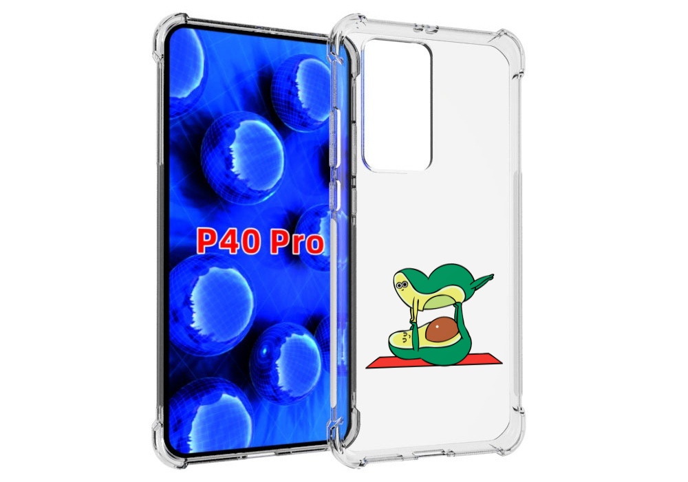 

Чехол MyPads Две-половинки для Huawei P40 Pro противоударный, Прозрачный, Tocco