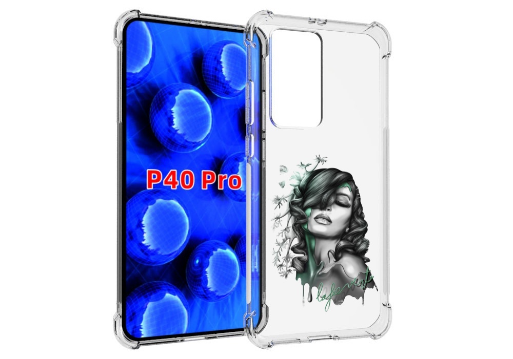 

Чехол MyPads Девушка 2 для Huawei P40 Pro противоударный, Прозрачный, Tocco