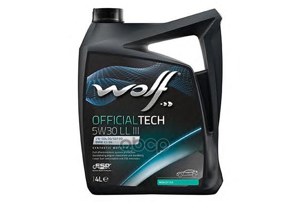 фото Wolf масло моторное синтетическое officialtech ll iii 5w-30, 4л