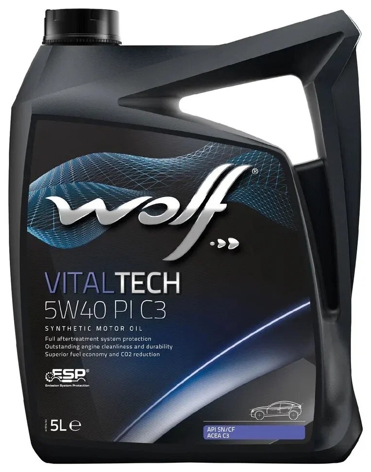 фото Wolf масло моторное vitaltech 5w40 pi c3 5l
