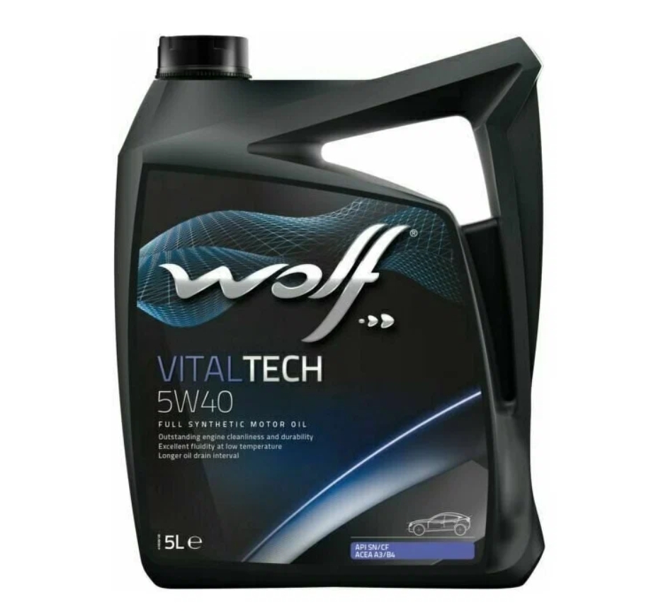 Wolf Моторное масло Синтетическое Vitaltech 5W40 Api Sn/Cf, Acea A3/B4 5л 100044482572