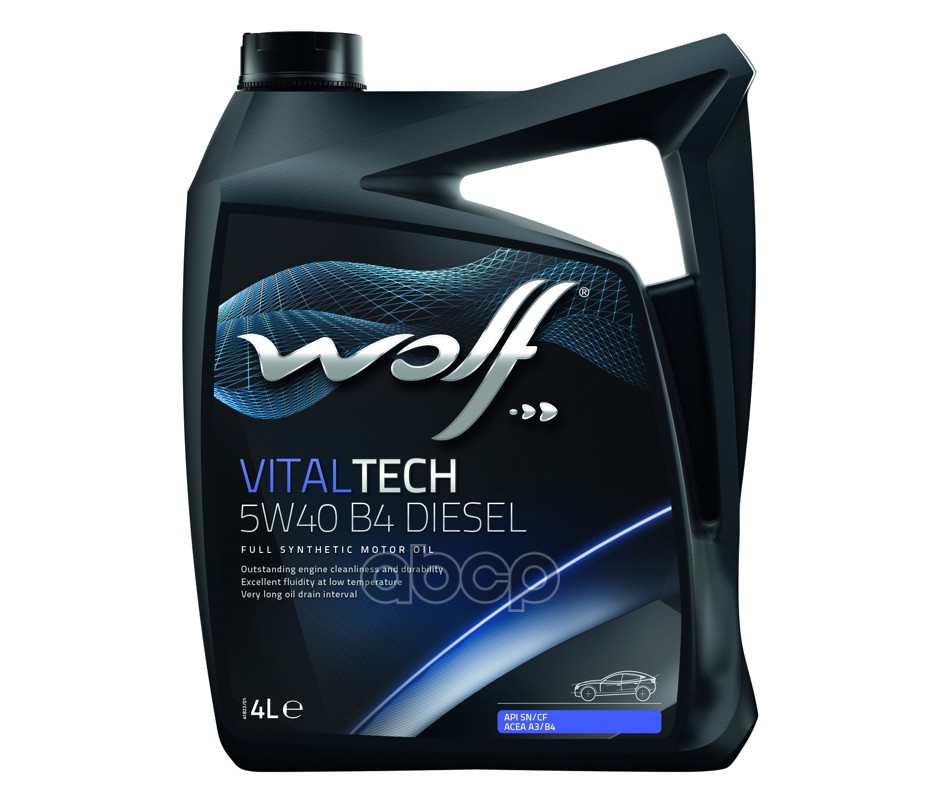 фото Wolf масло моторное vitaltech 5w40 b4 diesel 4l