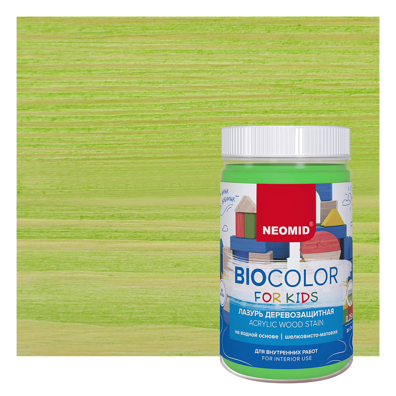 фото Антисептик "bio color for kids" салатовый (0,25 л) /neomid/