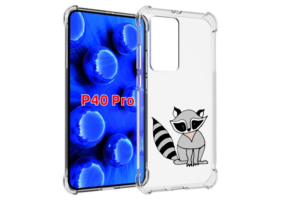 

Чехол MyPads Енотик для Huawei P40 Pro противоударный, Прозрачный, Tocco