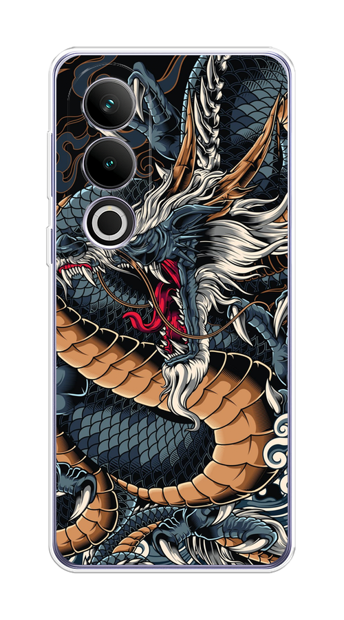 

Чехол на OnePlus Ace 3V "Japanese Dragon", Коричневый;черный;синий, 154850-1