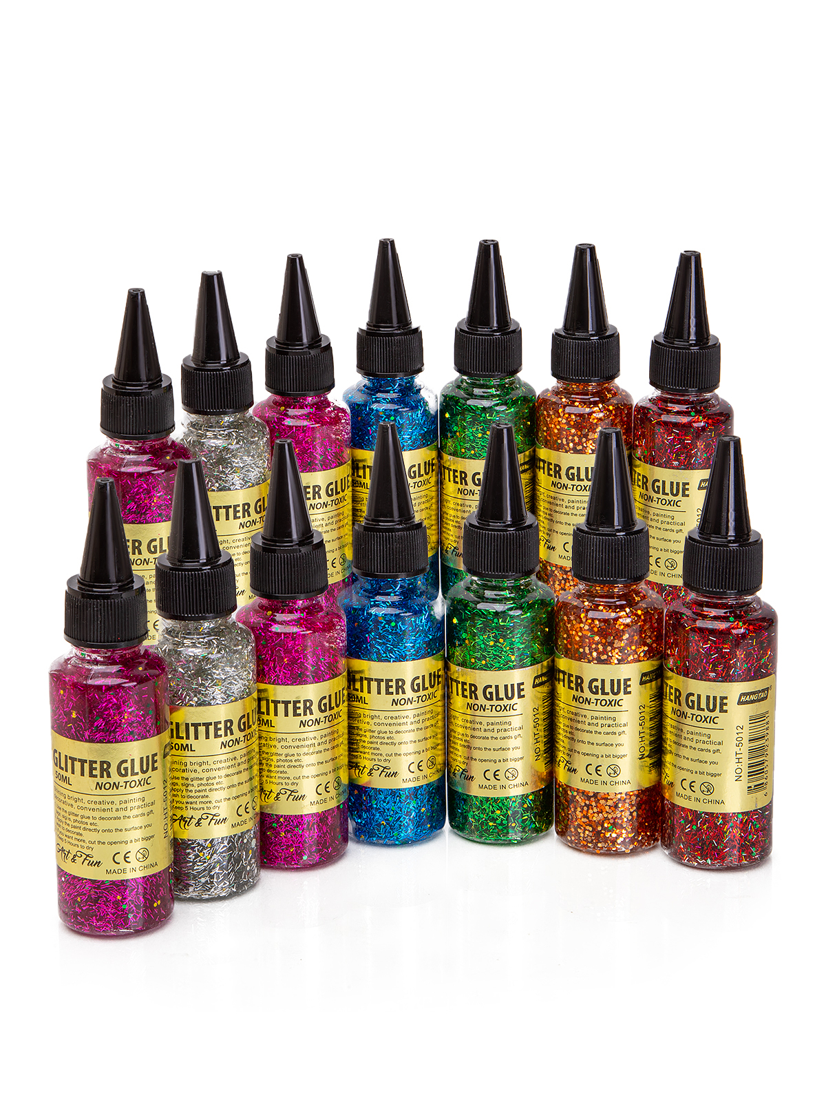 Глиттер для слаймов Wellywell Glitter glue 50 мл, 12 штук Blestki_GlitterGlue_12_Metallic