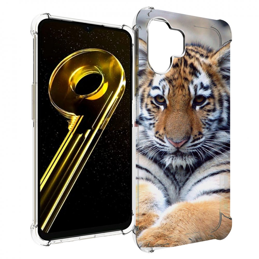 

Чехол бампер MyPads Тигренок для Realme 10 5G противоударный, Прозрачный, Tocco