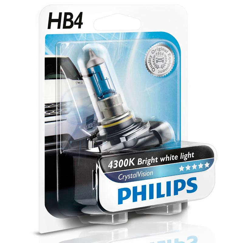 

Лампа автомобильная PHILIPS White Vision HB4 12V 55W P22D блистер, 27869396