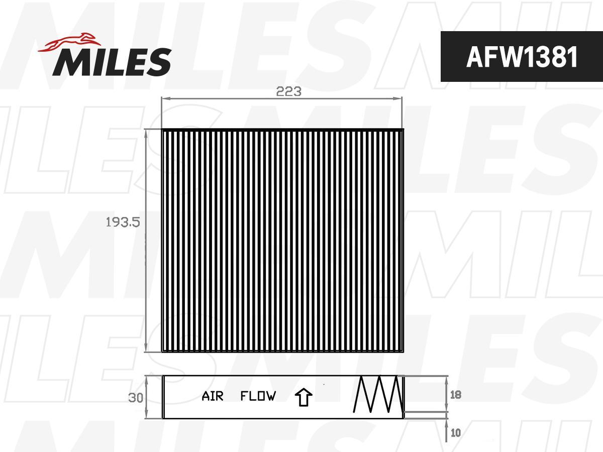 

Фильтр Салона Miles Afw1381