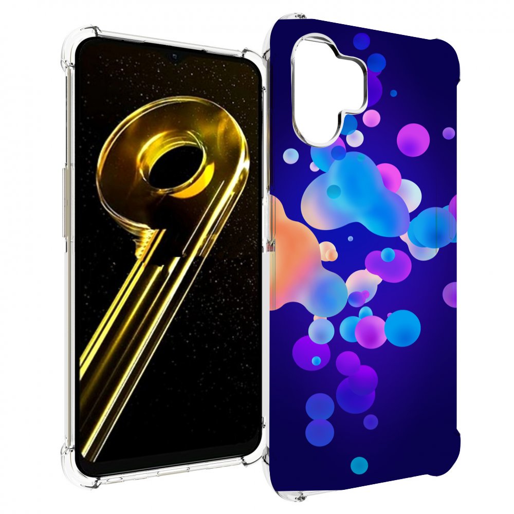 

Чехол бампер MyPads абстрактные-пузырьки для Realme 10 5G против..., Прозрачный, Tocco