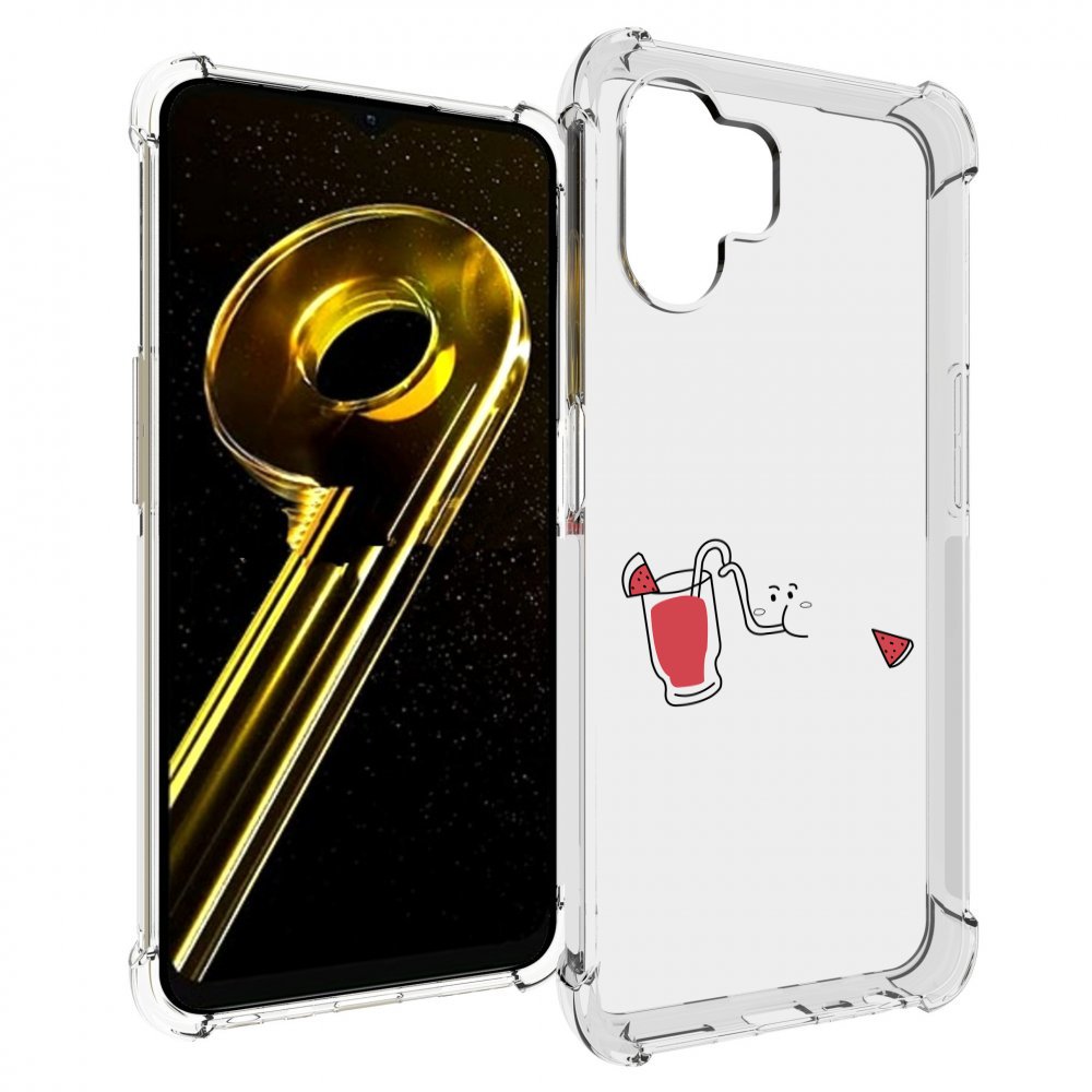 

Чехол бампер MyPads арбузный-напиток для Realme 10 5G противоуда..., Прозрачный, Tocco