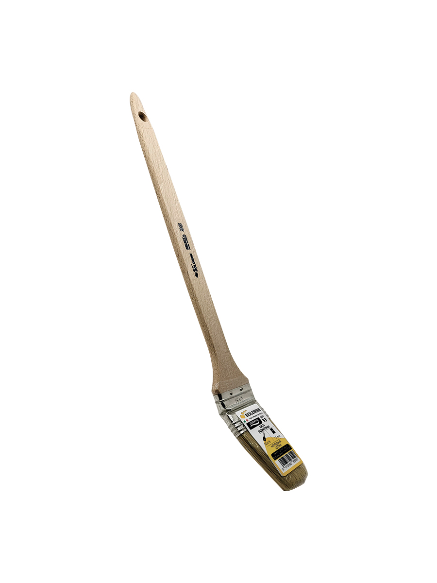 фото Кисть радиаторная boldrini с натуральной щетиной и ручкой из дуба, 50х15