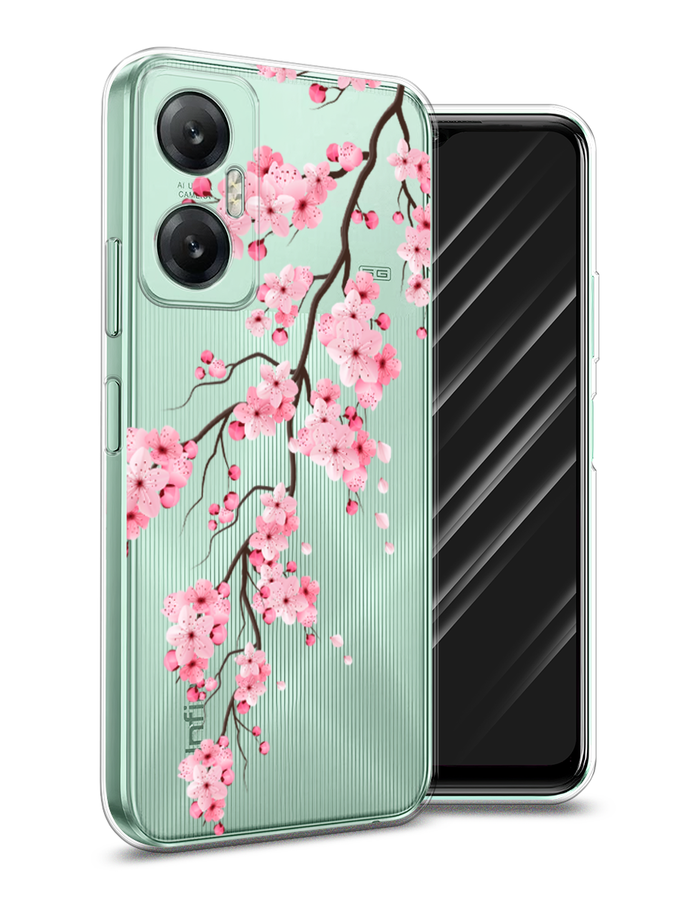 

Чехол Awog на Infinix HOT 20 5G "Розовая сакура", Розовый;белый;коричневый, 3103250-8