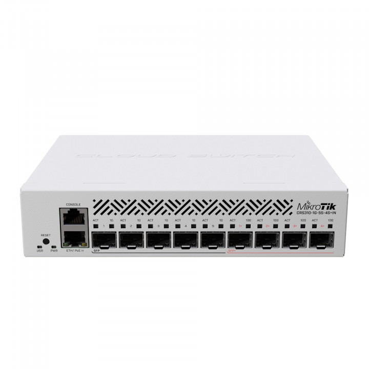 

Коммутатор Mikrotik CRS310-1G-5S-4S+IN серый, CRS310-1G-5S-4S+IN